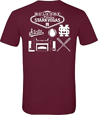 Bayou Apparel Men's Mississippi State University Bulldogs Multigraphic DS Short Sleeve T-shirt