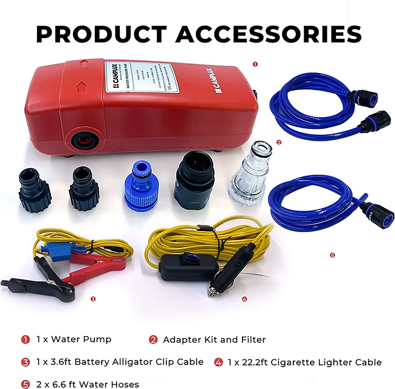 CampLux 12V Water Pump Kit
