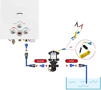 CampLux 12 Volt Water Pressure Diaphragm Pump Kit