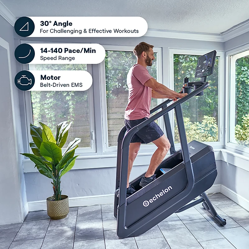 Echelon Summit Stair Stepper Machine with Adjustable Step Rate & Wireless Charging