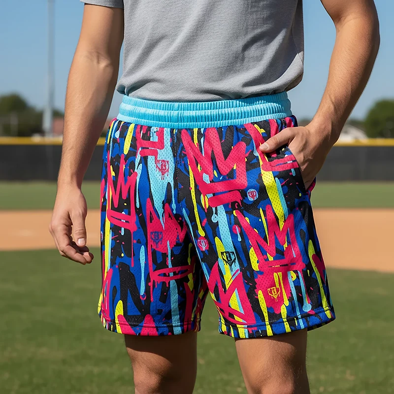 Baseball Lifestyle 101 Adult Graffiti Crown Shorts