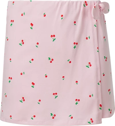 BCG Girls' Wrap Tie Printed Skort