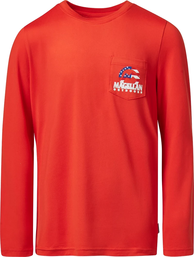 Magellan Outdoors Boys' Pocket Graphic Long Sleeve T-shirt