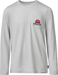 Magellan Outdoors Boys' Cool Shark Graphic Pocket Long Sleeve T-shirt