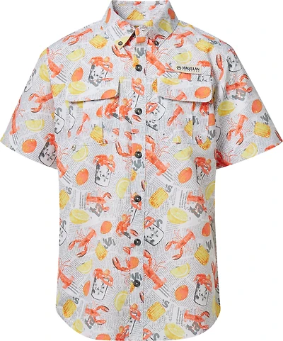 Magellan Outdoors Boys' Laguna Madre Crawfish Short Sleeve Fishing Shirt