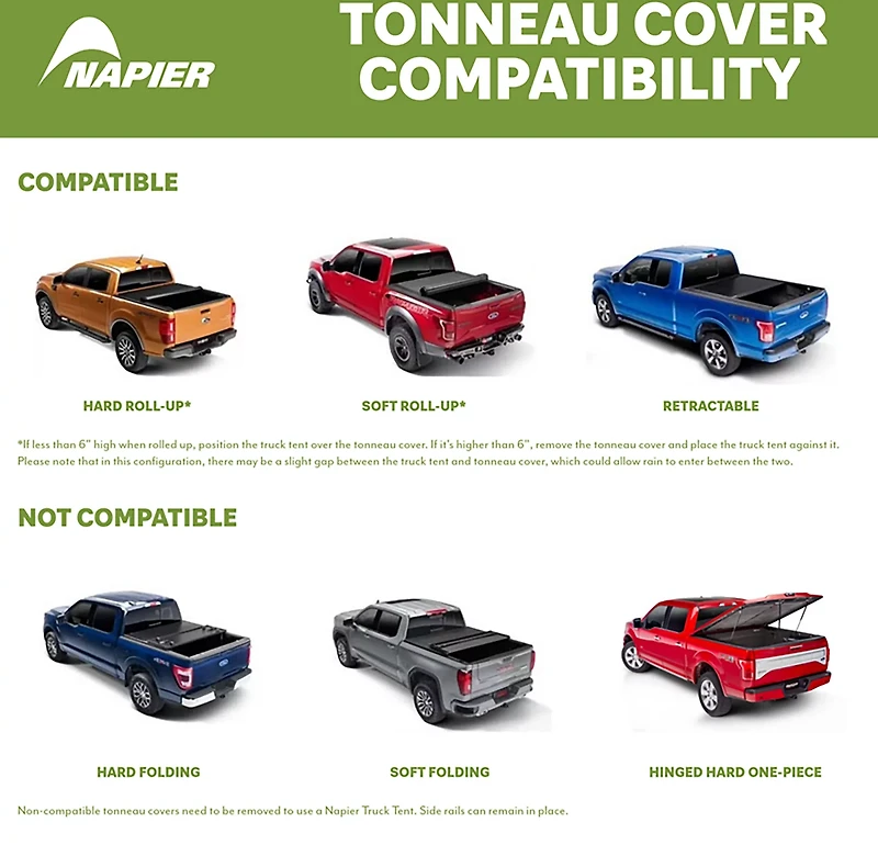 Napier Outdoors Backroadz 2-Person Full Size Regular Bed Truck Tent