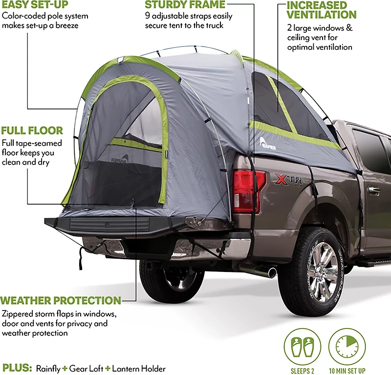 Napier Outdoors Backroadz 2-Person Compact Regular Bed Truck Tent