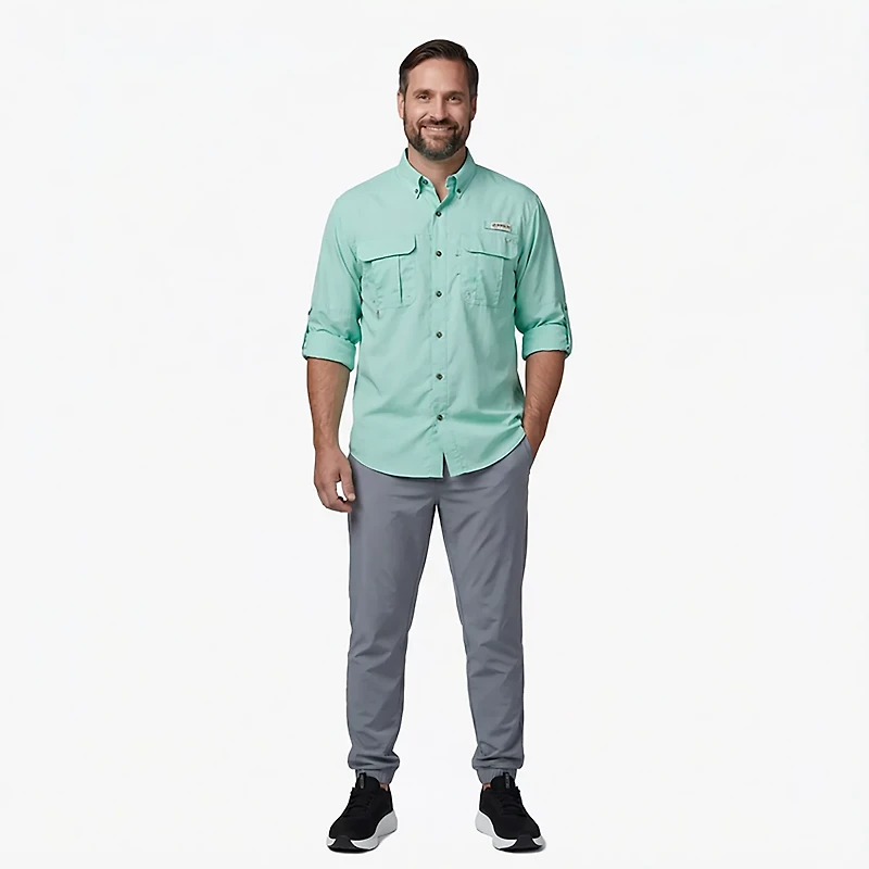 Magellan Outdoors Men's Laguna Madre Solid Long Sleeve Fishing Shirt