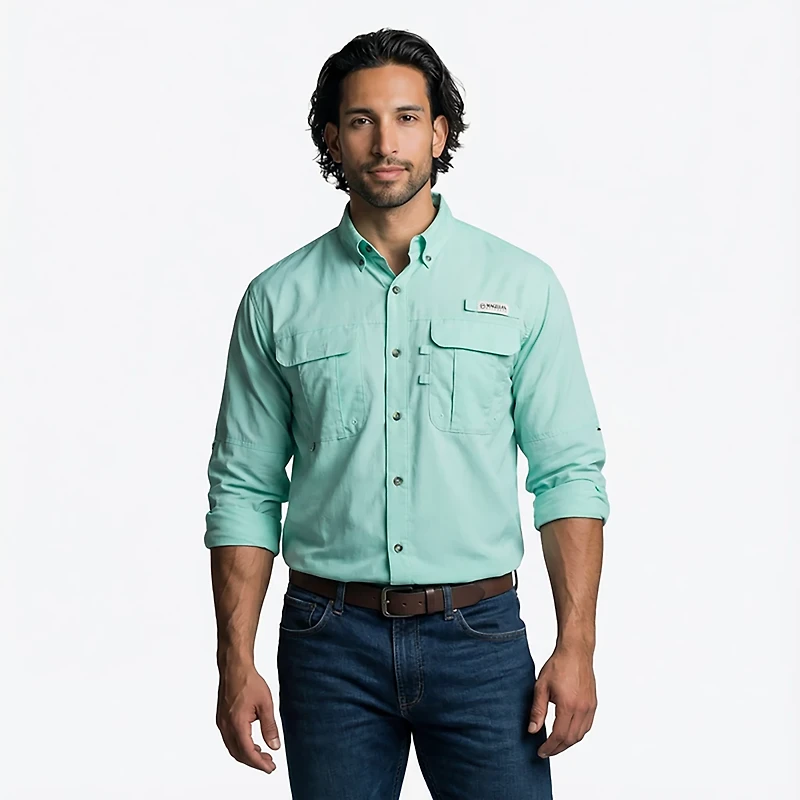 Magellan Outdoors Men's Laguna Madre Solid Long Sleeve Fishing Shirt