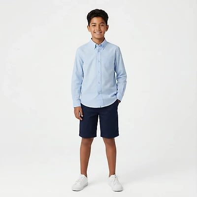 French Toast Boys' Long Sleeve Oxford Shirt