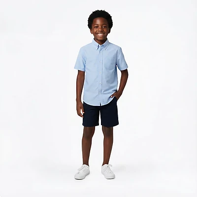 French Toast Boys' Short Sleeve Oxford Shirt