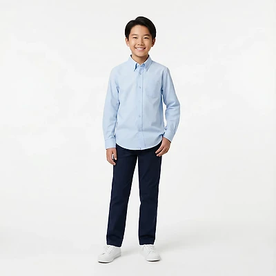 French Toast Boys' Long Sleeve Oxford Shirt