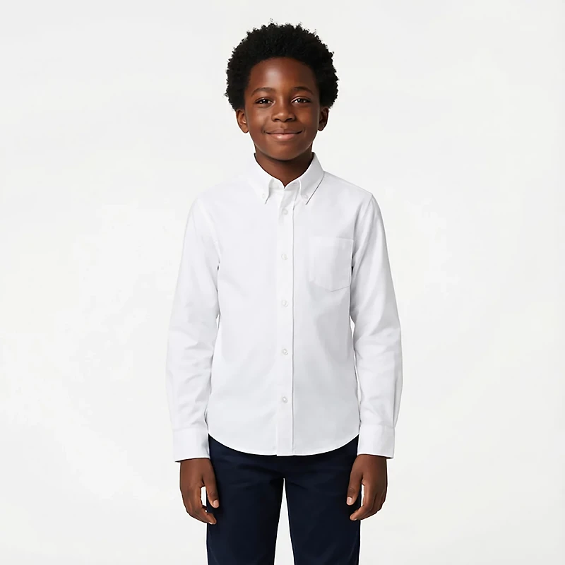 French Toast Boys' Long Sleeve Oxford Shirt
