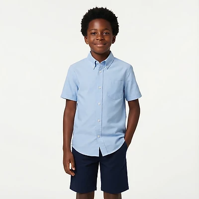 French Toast Boys' Short Sleeve Oxford Shirt