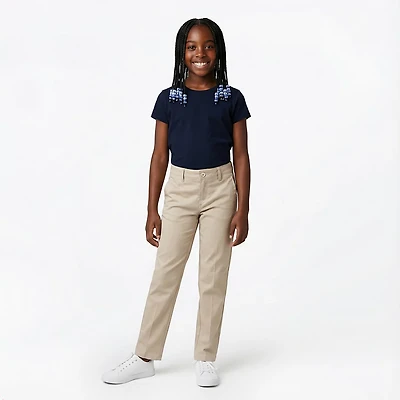 French Toast Girls' Skinny Stretch Twill Pant