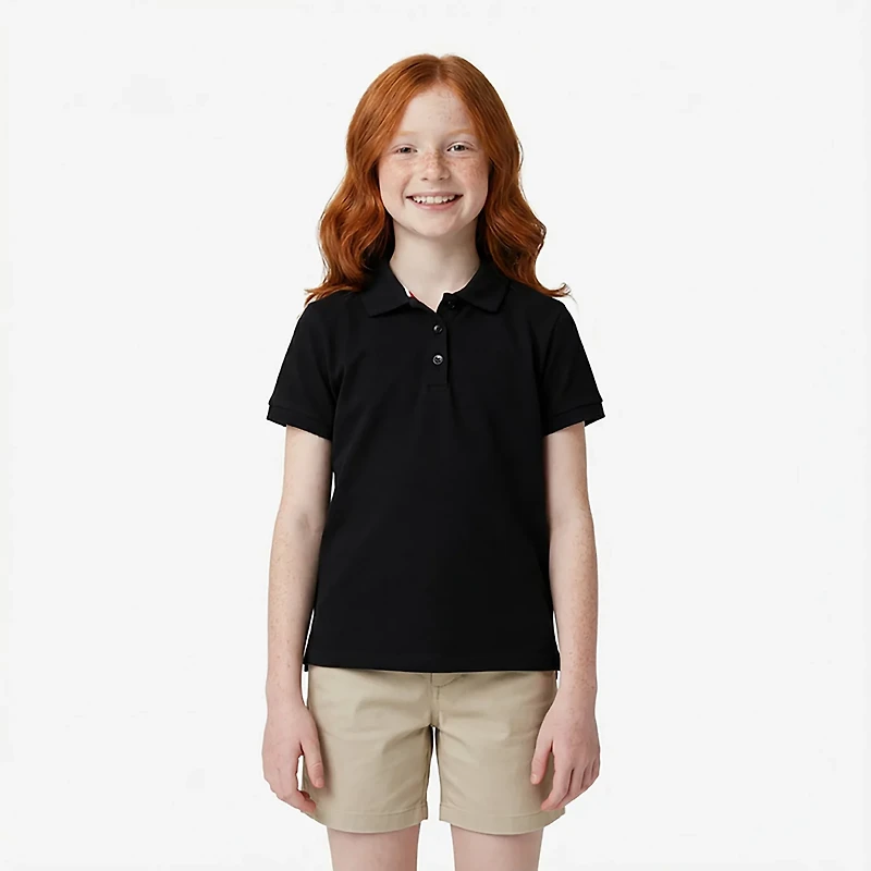 French Toast Girls' Polo Shirt with Picot Collar