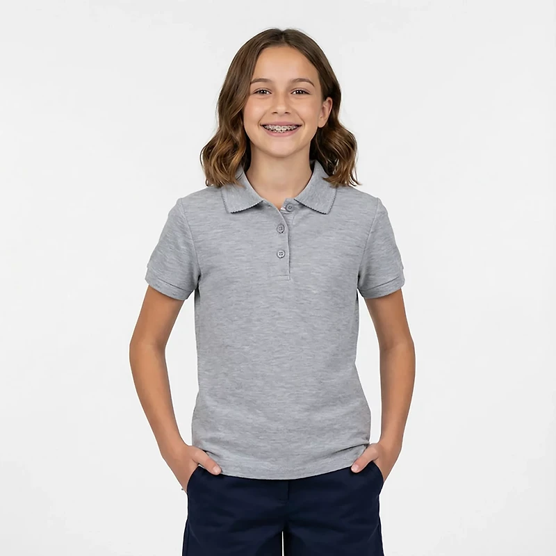 French Toast Girls' Polo Shirt with Picot Collar