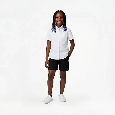 French Toast Girls' Short Sleeve Oxford Blouse