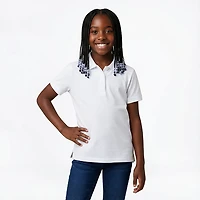 French Toast Girls' Short Sleeve Stretch Pique Polo Shirt