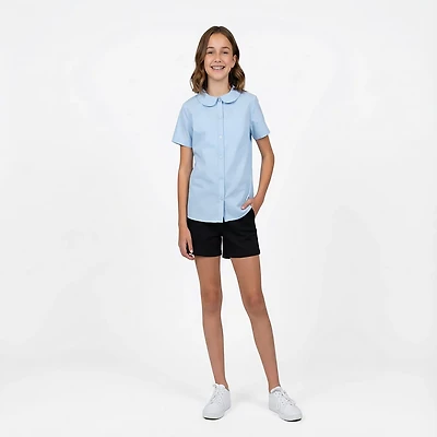 French Toast Girls' Plus Modern Peter Pan Blouse