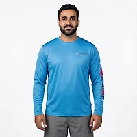 Magellan Outdoors Men's Casting Crew Print Long Sleeve Fishing Shirt