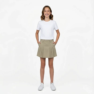 French Toast Girls' Front Pleated Skirt with Tabs