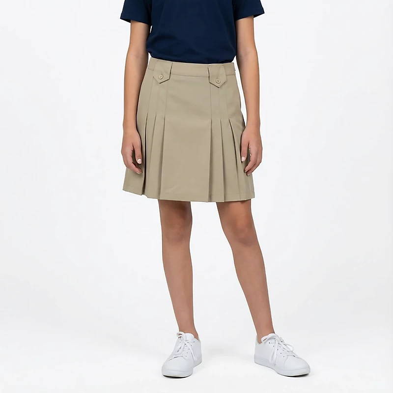 French Toast Girls' Front Pleated Skirt with Tabs
