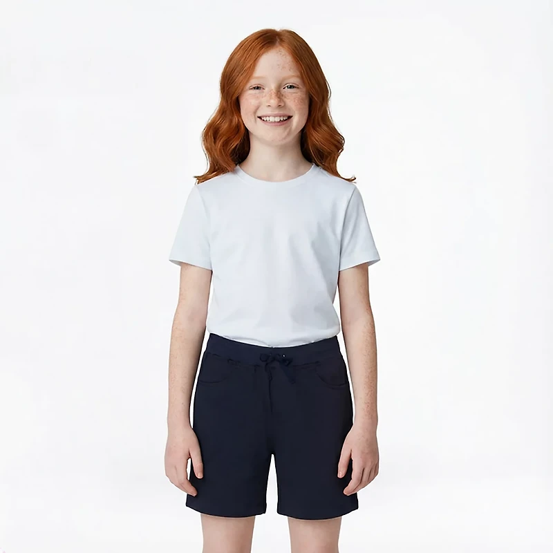 French Toast Girls' Stretch Pull-On Tie-Front Shorts