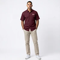 Antigua Men's Mississippi State University Game Day Woven Fishing Shirt