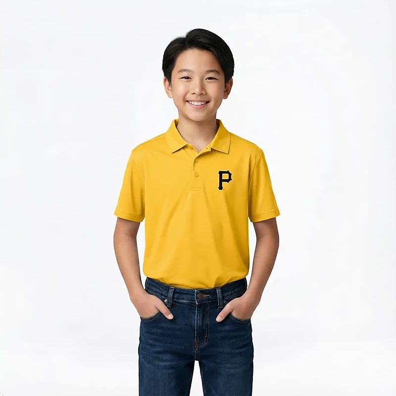 Antigua Men's Pittsburgh Pirates Tribute Short Sleeve Polo Shirt