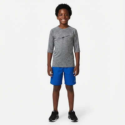 Nike Boys' Heather Short Sleeve Hydroguard Rash Guard