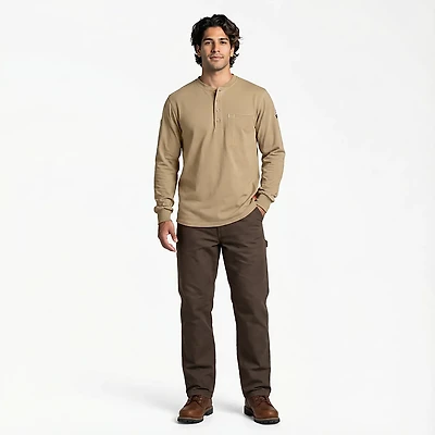 Bulwark Men's iQ Series Henley Long Sleeve Work Shirt