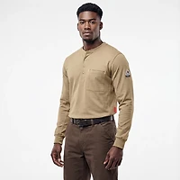 Bulwark Men's iQ Series Henley Long Sleeve Work Shirt