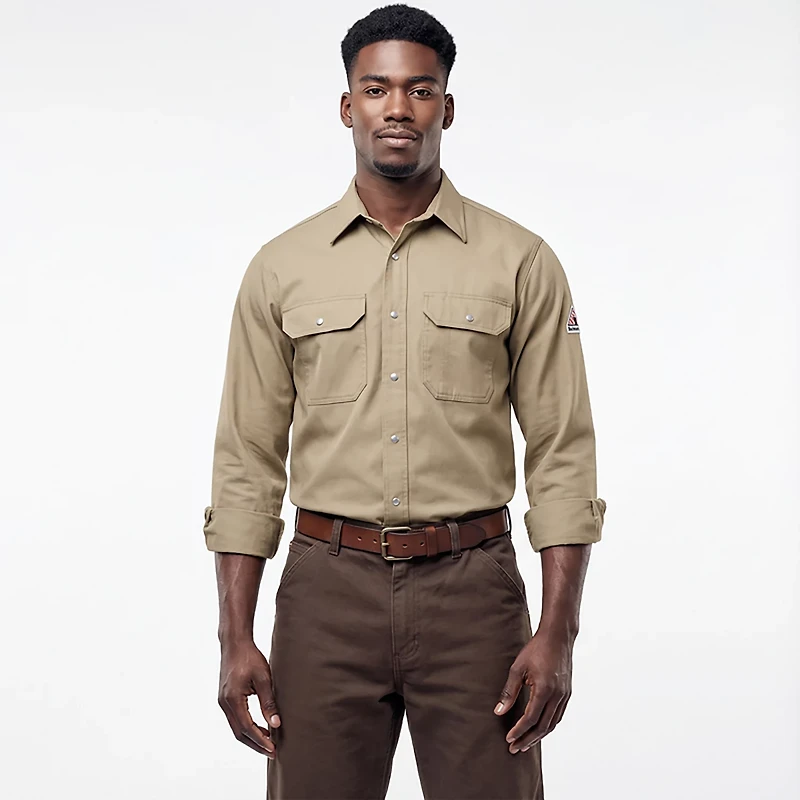Bulwark Men's Excel Flame Resistant Snap ont Dress Shirt
