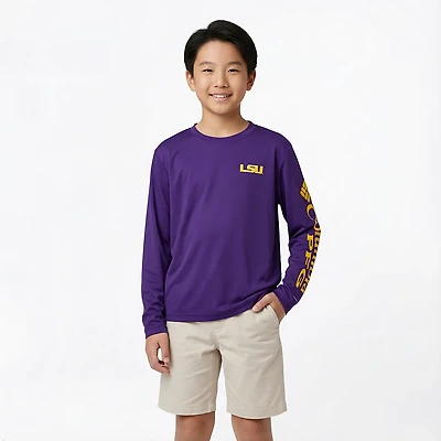 Columbia Sportswear Youth Louisiana State University CLG Terminal Tackle Long Sleeve T-shirt