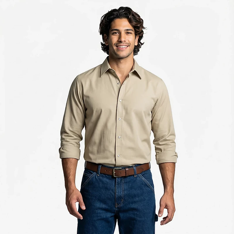 Red Kap Men's Specialized Pocketless Long Sleeve Work Shirt