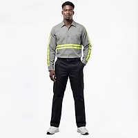 Red Kap Men's Enhanced Visibility Long Sleeve Cotton Work Shirt