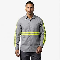 Red Kap Men's Enhanced Visibility Long Sleeve Cotton Work Shirt