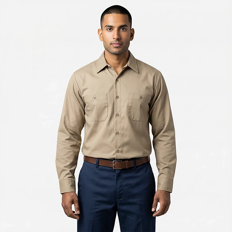 Red Kap Men's Wrinkle-Resistant Cotton Work Shirt