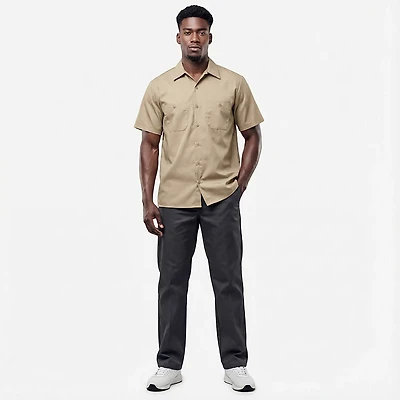 Red Kap Men's Short Sleeve Wrinkle-Resistant Cotton Work Shirt