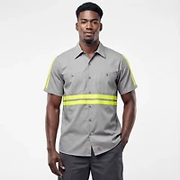 Red Kap Men's Enhanced Visibility Cotton Work Shirt