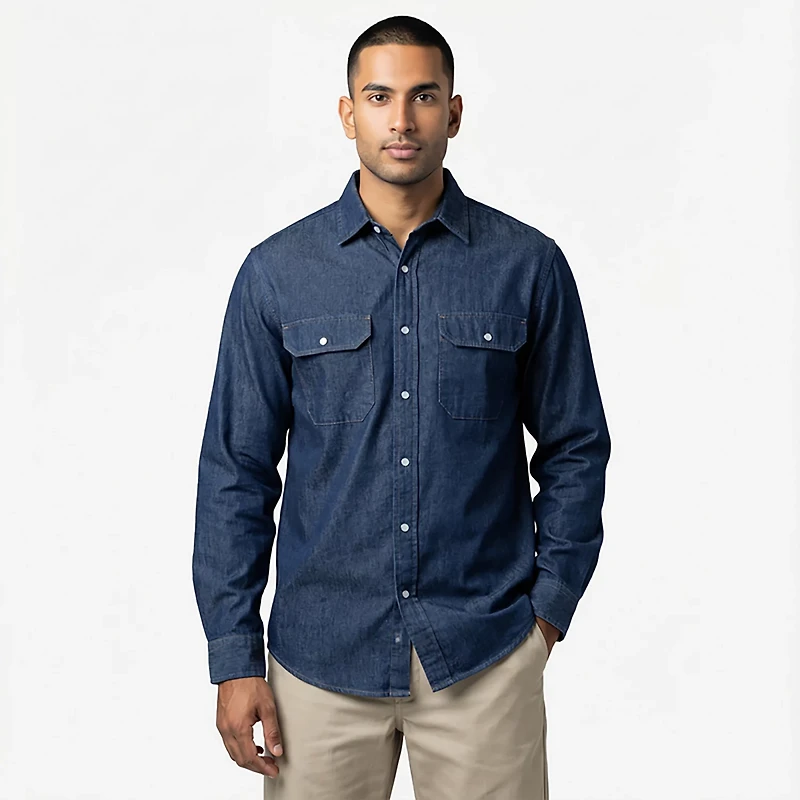 Red Kap Men's Deluxe Denim Long Sleeve Shirt