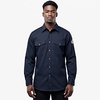 Bulwark Men's Lightweight Nomex Flame Resistant Snap ont Shirt