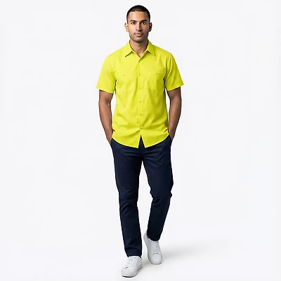Red Kap Men's Enhanced Visibility Short Sleeve Work Shirt