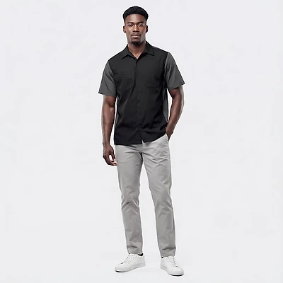 Red Kap Men's 2-Tone Crew Short Sleeve Touchtex Shirt"