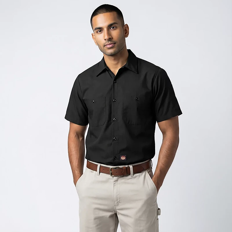 Red Kap Men's Solid Short Sleeve Crew Shirt