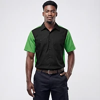 Red Kap Men's 2-Tone Crew Short Sleeve Shirt