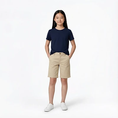 French Toast Girls' At School Stretch Twill Bermuda Shorts