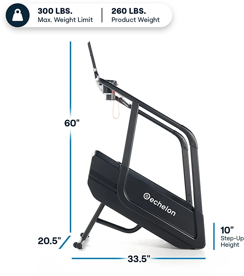 Echelon Summit Stair Stepper Machine with Adjustable Step Rate & Wireless Charging
