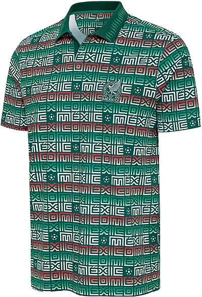 Antigua Men's Mexico World Cup 2026 Golden Polo Shirt